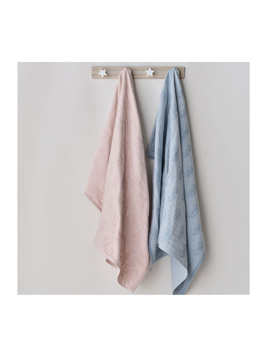 Kentia Nursery Swaddling Blanket Light Blue 70x100cm