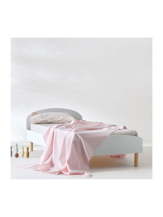 Kentia Cot Waffle Pink Blanket 100x140cm
