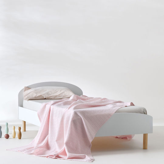 Kentia Κουβέρτα Κούνιας Πικέ Ροζ 100x140εκ.