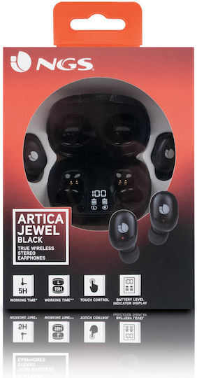NGS Artica 400 In-ear Bluetooth Handsfree Earphones with Charging Case Black