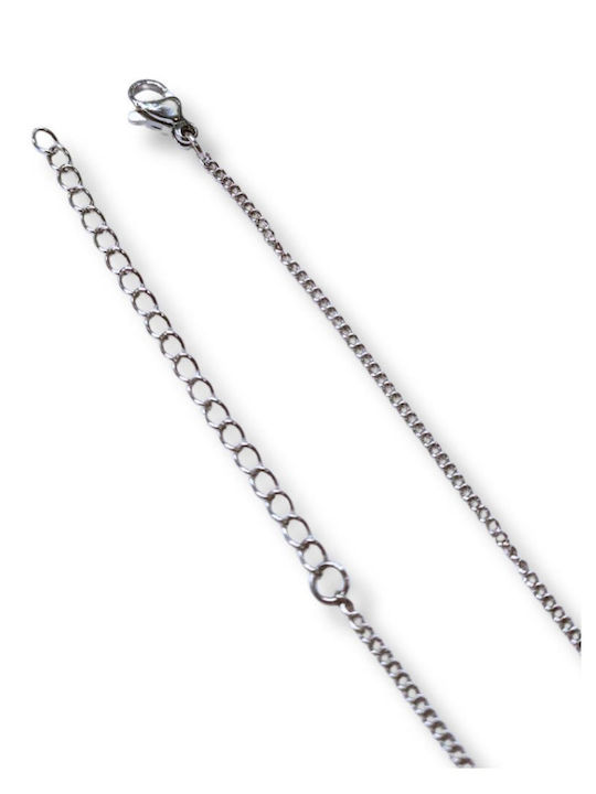 Male Cross Made of Steel with Chain