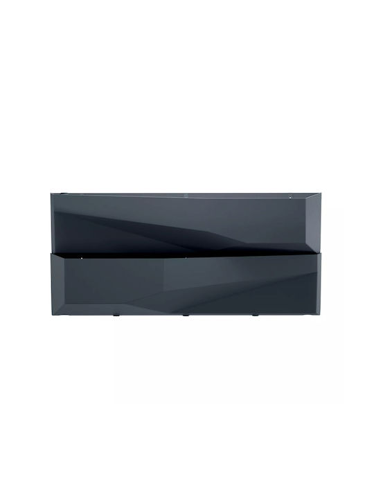 Σετ 2 Γλάστρες Πλαστικές Anthracite Gray
