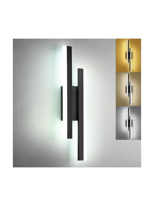 Lampa De Perete Modernă Cu LED Integrat Și Lumină Alb Rece Neagră 50x3cm