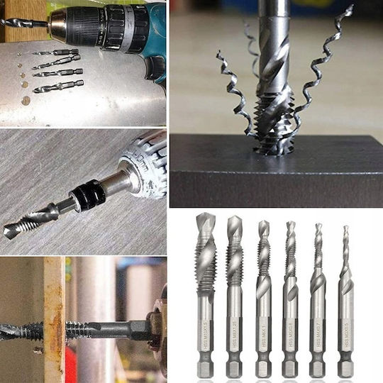 Burghiu HSS cu Cap de Foraj Hexagon Pentru Metal și Lemn 0.5mm / 57mm / 0.7mm / 60mm / 0.8mm / 1.25mm / 59mm / 1.5mm / 65mm