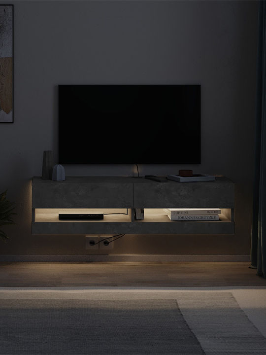Moon Mit LED-Beleuchtung Grau M120xT33,8xH30cm