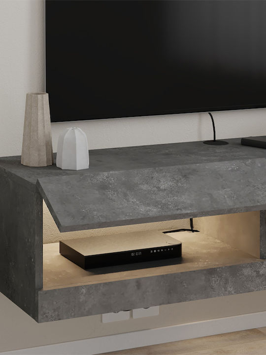 Moon Mit LED-Beleuchtung Grau M120xT33,8xH30cm