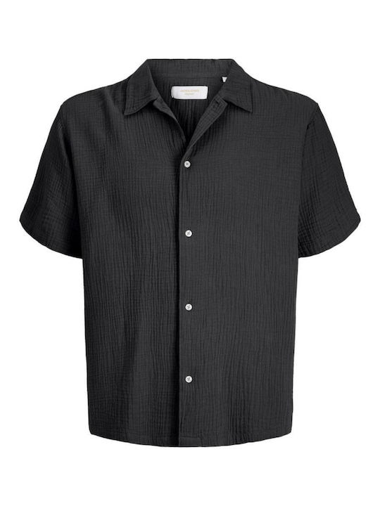 Short Sleeve Shirt in Regular Fit Black