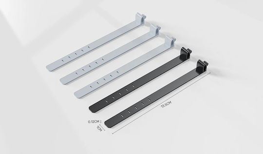 Unitek Cable Organizer Silicone Flexities 5pk 2xblack 3xgrey 135x10mm Ot1095a