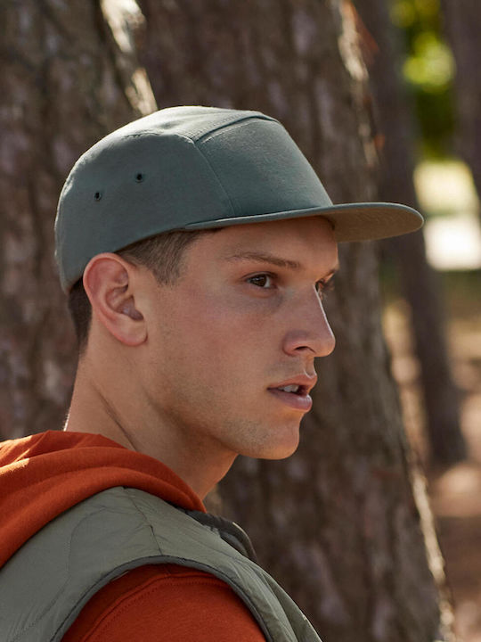 Canvas 5 Panel Cap Beechfield B654 Olive Green