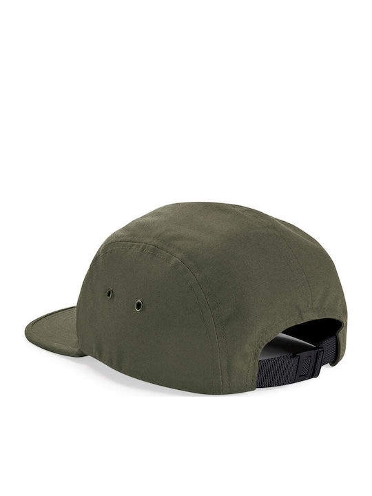 Canvas 5 Panel Cap Beechfield B654 Olive Green