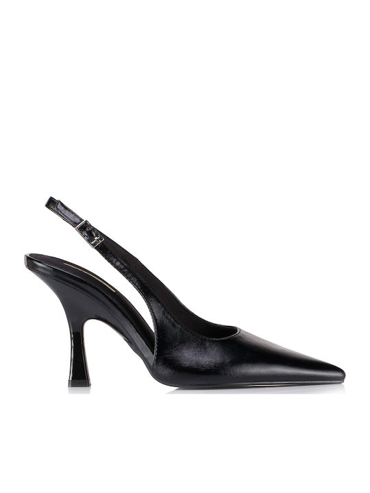 Pumps mit Riemen Schwarz