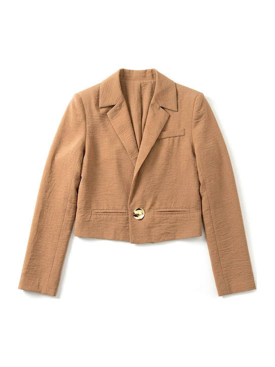 C. Manolo Kurzes Damen Blazer Camel