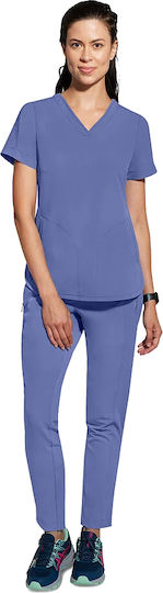Healing Hands Female Medical Blouse Light Blue