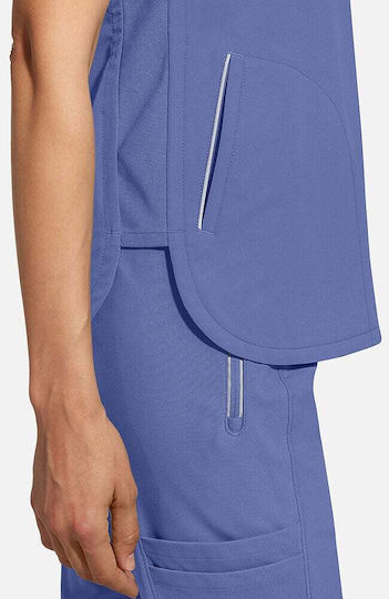 Healing Hands Female Medical Blouse Light Blue
