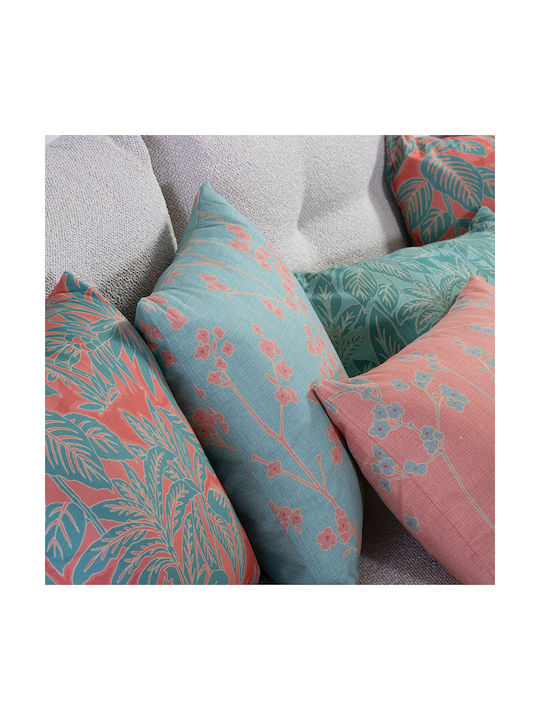 Nef-Nef Homeware Perna De Canapea Floriva Din 100% Bumbac Coral 35x55 Cm
