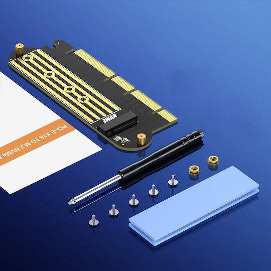 Adaptor M.2 NVMe PCI-E X1 Zola Compatibil Cu Unități M2 2230 2242 2260 2280 64 Gbps Negru