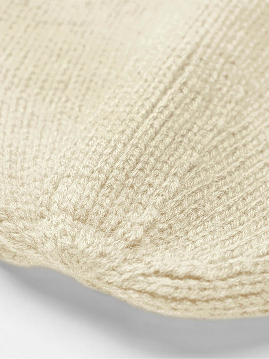 Beanie Unisex Σκούφος Πλεκτός σε Μπεζ χρώμα