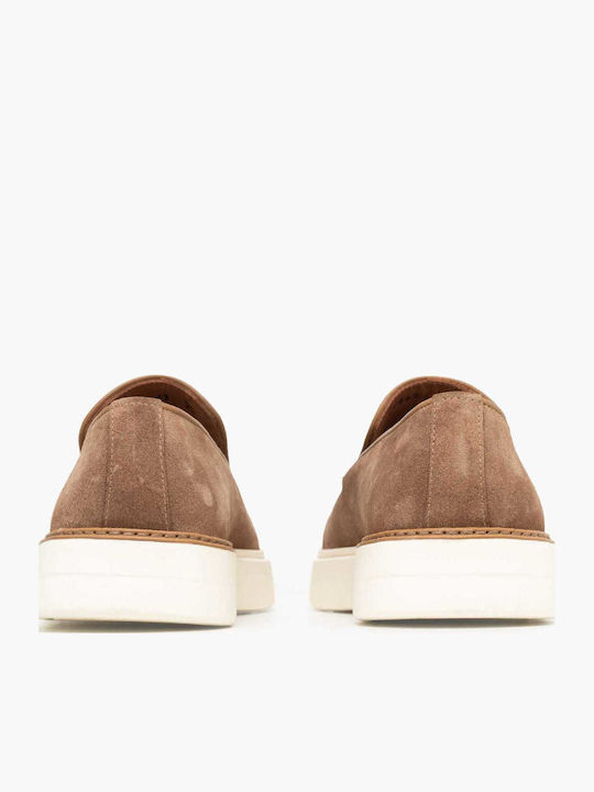 Δερμάτινα Ανδρικά Loafers σε Ταμπά Χρώμα