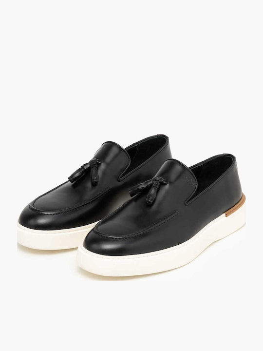 Leather Men's Loafers in Black Colour