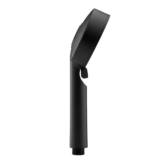 Avizar Rectangular Single-jet Hand Shower Adjustable Pressure Compact Size 22x9cm Black