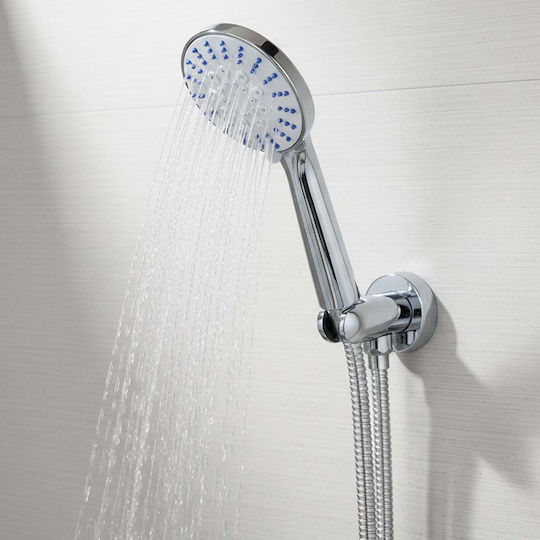 Avizar Multi-jet Shower Head 1.5m Hose Wall Mount White