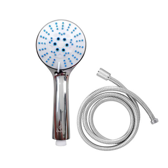 Avizar Shower Head Set Hose 1 "5m Fixing Accessory Silver