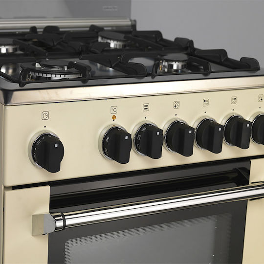 La Germania AMN6640ECRT (GPL) Stove 56l with Gas Burners W60cm Beige