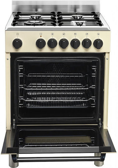 La Germania AMN6640ECRT (GPL) Stove 56l with Gas Burners W60cm Beige