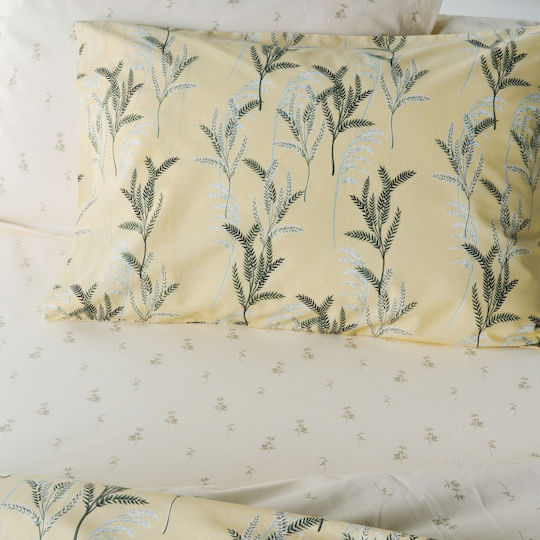 Kentia Luma Комплект Чаршафи За Спалня 240x270см Жълти (4 Броя)
