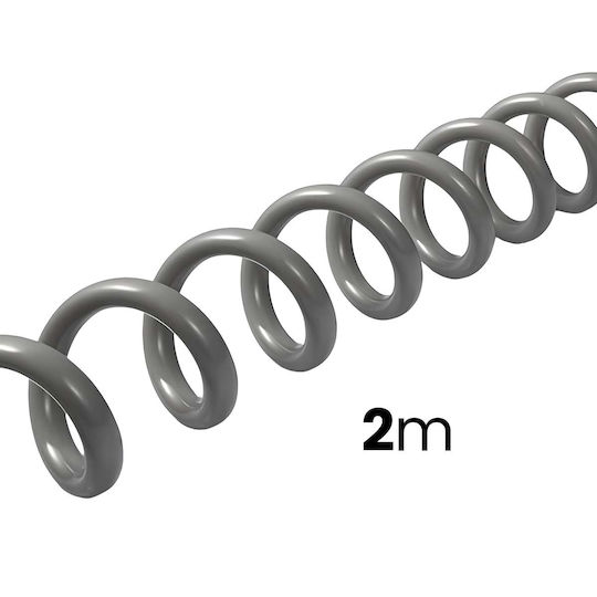 Avizar Flexible Extendable Universal Shower Hose 2m Spiral Design Grey
