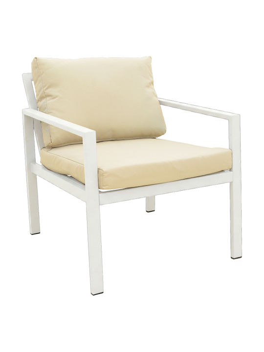 Garden Outdoor Living Room Set Gardenly 4 Pieces White With Pillows