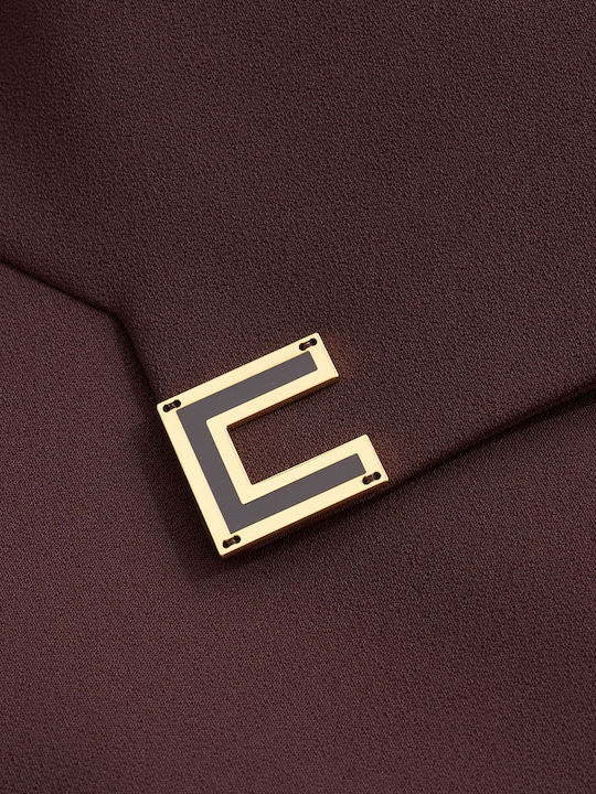 Elisabetta Franchi Sacou Dama Burgundia