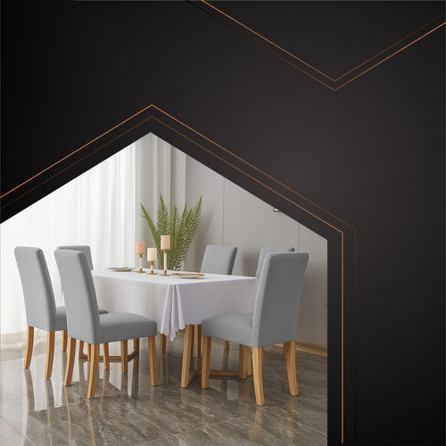 Zola Elastische Abdeckung Für Stuhl Grau 65x40cm 6 Stück