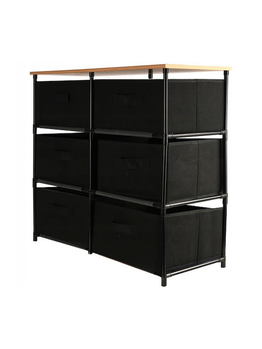 Sertar De Depozitare Din Metal și Țesătură L76xL30xÎ68cm