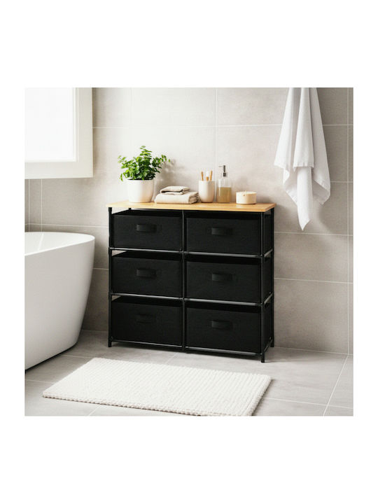Sertar De Depozitare Din Metal și Țesătură L76xL30xÎ68cm