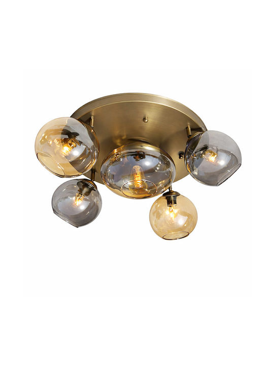Plafonieră de Tavan 60 cm Aurie