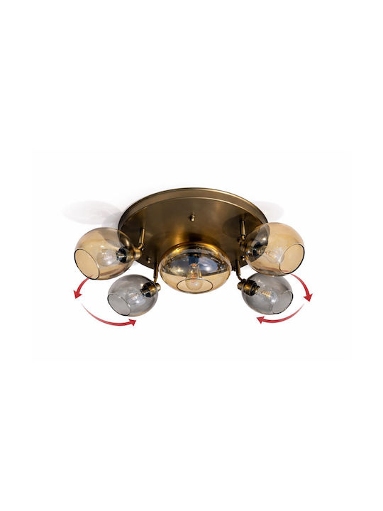 Plafonieră de Tavan 60 cm Aurie