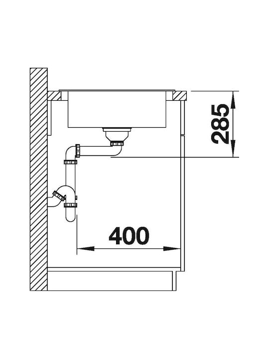 Blanco Xl 6 S Ένθετος Νεροχύτης Inox Brushed με Μπαταρία Μ100xΠ50cm Γκρι