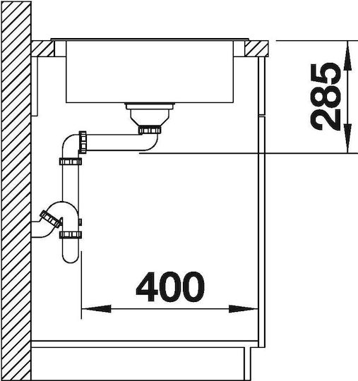 Blanco Xl 6 S Ένθετος Inox Brushed με Μπαταρία Μ100xΠ50cm Γκρι