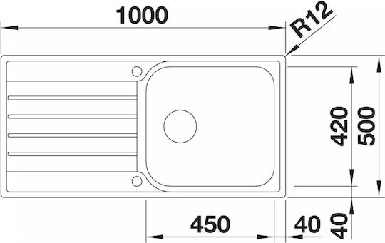 Blanco XL 6 S Drop-In Кухненски Мивка Inox Матиран Дължина 100xШирина 50см Сребрист