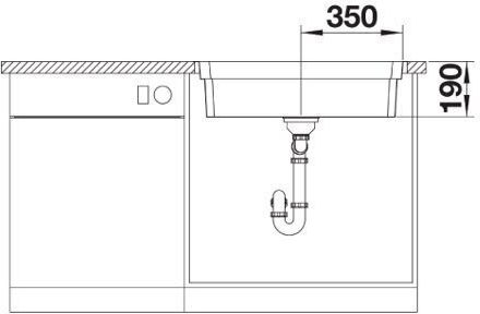 Blanco Etagon 700-if Ένθετος Νεροχύτης Inox με Μπαταρία Μ44xΠ74cm Γκρι