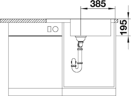Blanco Chiuvetă Bucătărie Drop-In Inox Periat cu Robinet L78xL50cm Gri