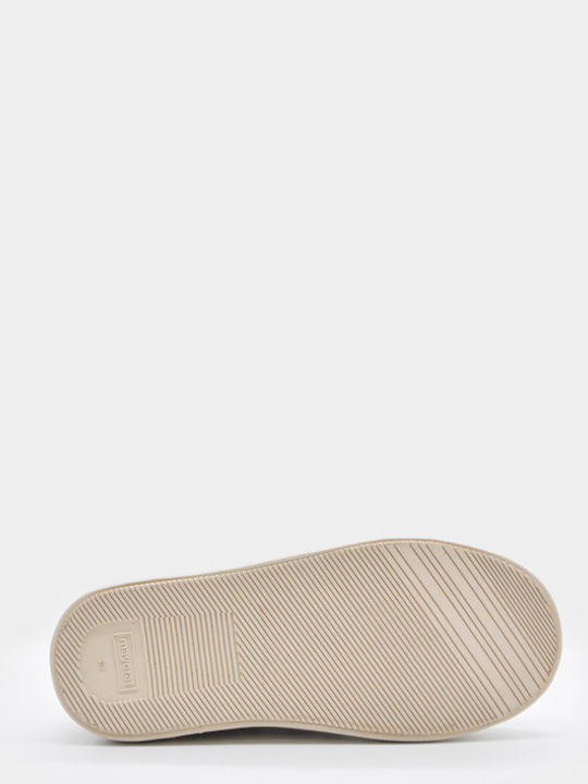Fabric Kids Loafers And Moccasins With Laces Beige