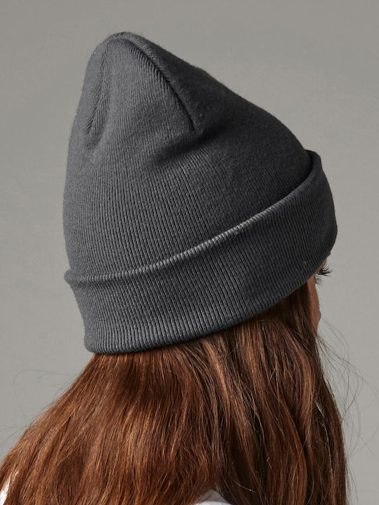 Beanie Unisex Σκούφος Πλεκτός σε Γκρι χρώμα