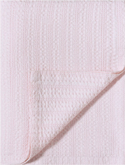 Kentia Emery Piqué Decke Einzeln 160x240cm Rosa