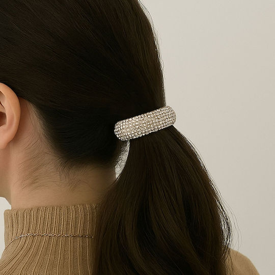 Avizar Elastic Tendency Hair Golden Refined Geometric Rhinestone Gold