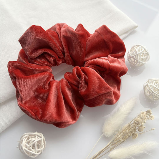 Avizar Scrunchie Maxi Hair In Velvet Uni Casual Red Red