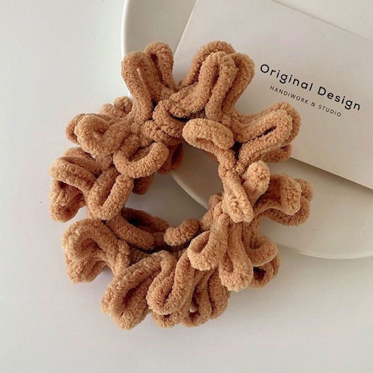 Avizar Classic Scrunchie Hair In Velvet Buckle Cozy Camel Camel