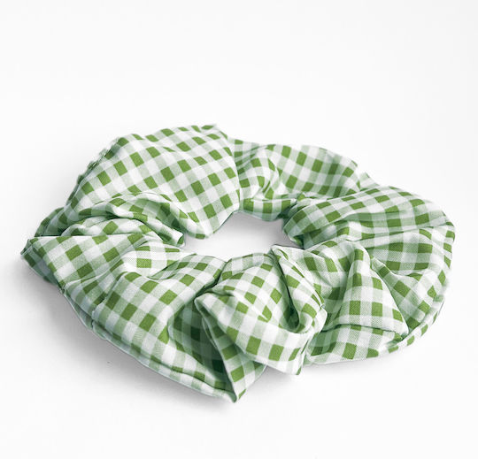 Avizar Classic Scrunchie Vichy Cotton Hair Vintage Dark Green Dark Green