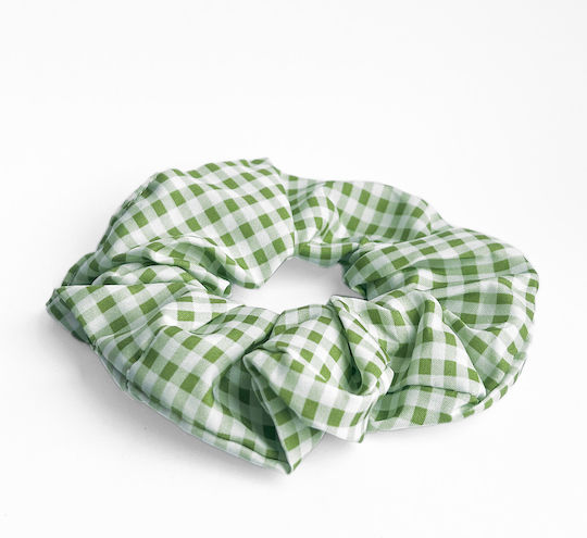 Avizar Classic Scrunchie Vichy Cotton Hair Vintage Dark Green Dark Green